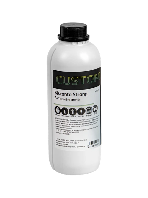 CUSTOM Автошампунь для бесконтактной мойки Bisconto Strong, 1 л CM-00062-1