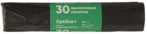 OPTILINE Мешки для мусора Премиум, 30 л, 50х60 см, 10,5 мкм,  30 шт 23-1020