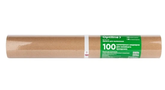 OPTILINE Бумага для выпекания силикон., 38 см x 50 м 39-2603