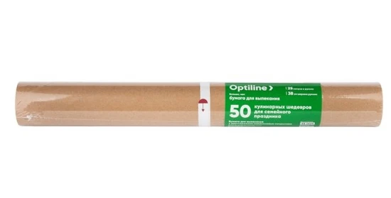 OPTILINE Бумага для выпекания силикон., 38 см x 25 м 39-2604