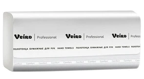 Полотенца бумажные Veiro Professional Lite, Z-сложения, 1-слойные, 21 пачка(Z2-200) 12-9231