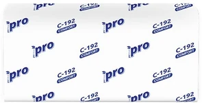 PROtissue Полотенца бум. листовые Comfort, 1-сл, V-слож, белые, 250 л, 20 упак (C-192) 12-0655