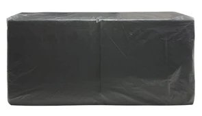 OPTILINE Салфетки бумажные, 33х33 см, 2-слойные, черные, 200 л. 12-0814