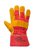 ТЕХНОПРОДУКТ 959 Перчатки спилковые комбинированные (красно-желтые)