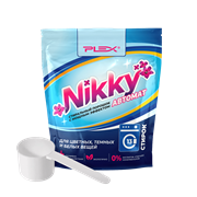 PLEX Профессиональный концентрированный стиральный порошок NIKKY, 1 кг (Дой-пак)