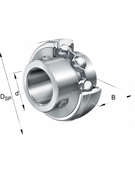 CRAFT Подшипник UC207PP (UC207R3 - уплотнение 3-х кромочное) UC207PP-CRAFT