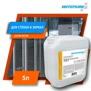 ИНТЕРХИМ 701 АНТИСТАТИК Средство для стекол и гладких поверхностей, 5 л ih78150