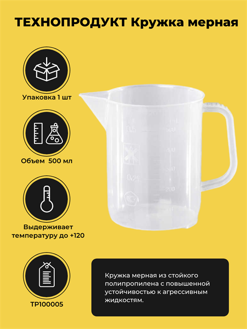 ТЕХНОПРОДУКТ Кружка мерная, 500 мл TP100005 - фото 11074