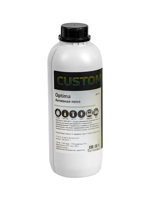 CUSTOM Сред-во для бесконтактной мойки а/м Optima, 1 л CM-00068-1 - фото 11139