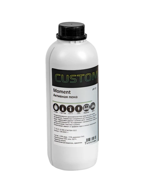 CUSTOM Шампунь для бесконтактной мойки Moment активная пена, 1 л CM-00067-1