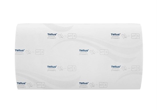 TELLUS Полотенца бумажные листовые Стандарт H3 120108, ZZ, 1-сл, белые, 250 л, 20 пачек 12-0044