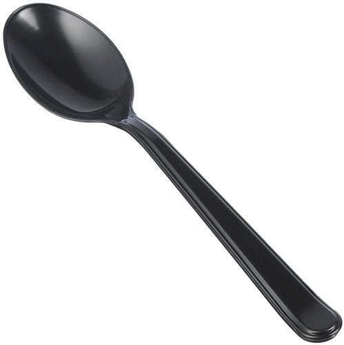 Комплект одноразовых приборов "1" (ложка 180 мм), черный, 300 шт 19-2930