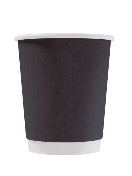 Стакан бумажный 250 мл, 80 мм, 2-сл., чёрный, 25 шт 19-5988