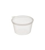 Контейнер для соуса 30 мл, круглый с неразъемной крышкой, прозрачный 17-1959