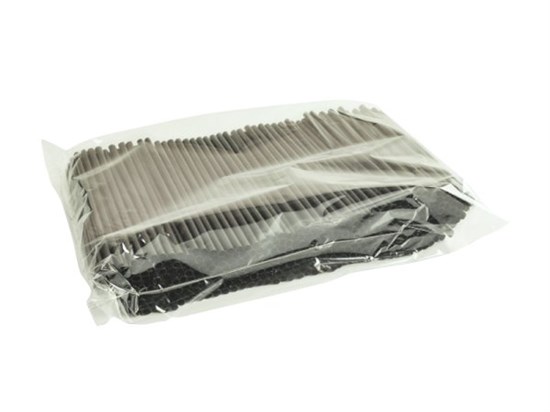 Трубочка без изгиба, диаметр 5 мм, 12,5 см, черная, 400 штук 10-0050