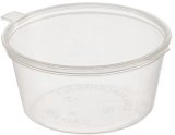 Контейнер для соуса 50 мл, круглый с неразъемной крышкой, прозрачный 17-1825