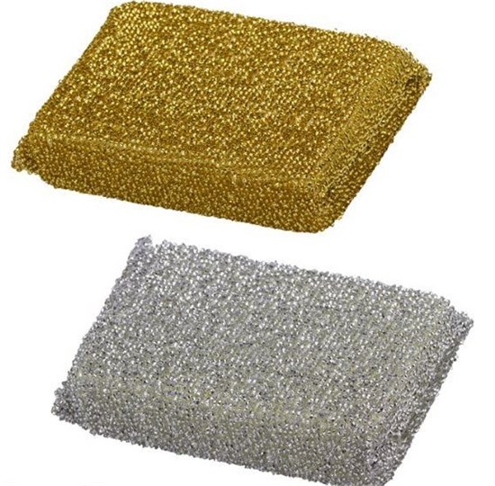 Лайма Губки для мытья тефлона в металлизированной оплетке, 115x78x28 мм, 2 шт 31-3774