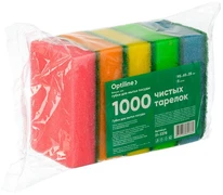 OPTILINE Губки для мытья посуды, 95х65х25 мм, поролоновые, 5 шт 31-3378