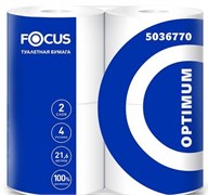 FOCUS Туалетная бумага Optimum, 2-сл., белая (4 рул.) 12-1219