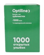 OPTILINE Зубочистки бамбуковые в индивид. полиэтиленовой упак., 1000 штук 10-0714