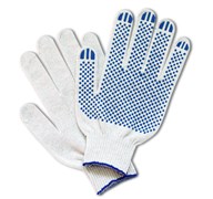 ТЕХНОПРОДУКТ 951 Перчатки ХБ с ПВХ точка, 5 нитей, 10 кл., белые (10 пар) TP951001W