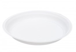Тарелка одноразовая пластиковая, диаметр 220 мм, белая, PP, 50 шт 19-1928