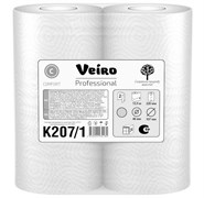 VEIRO Полотенца бумажные в рулонах Professional Comfort K207, 2-сл, белые, 50 л (2 рул. в уп.) 12-1492