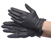 OPTILINE Перчатки нитриловые, М, черные, 200 шт 27-2662
